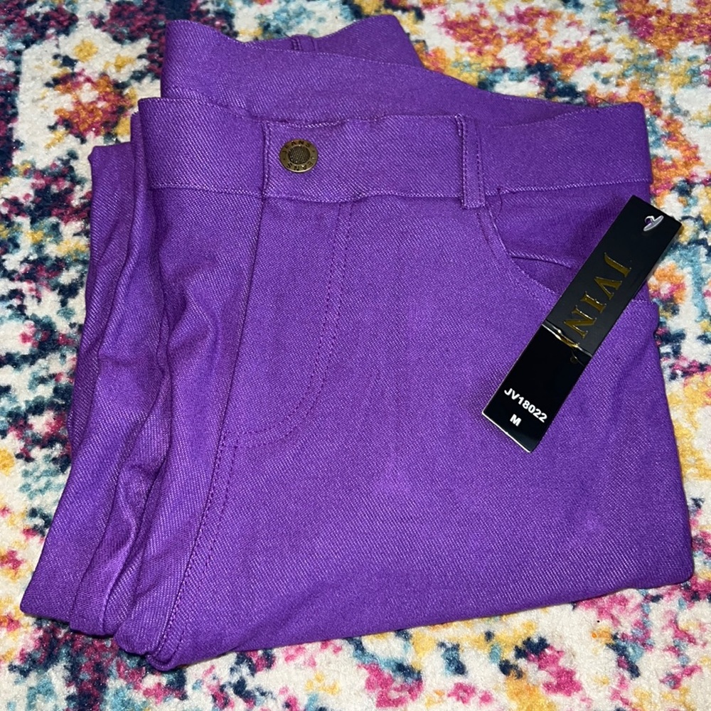 Jvini purple jeggings NWT size M